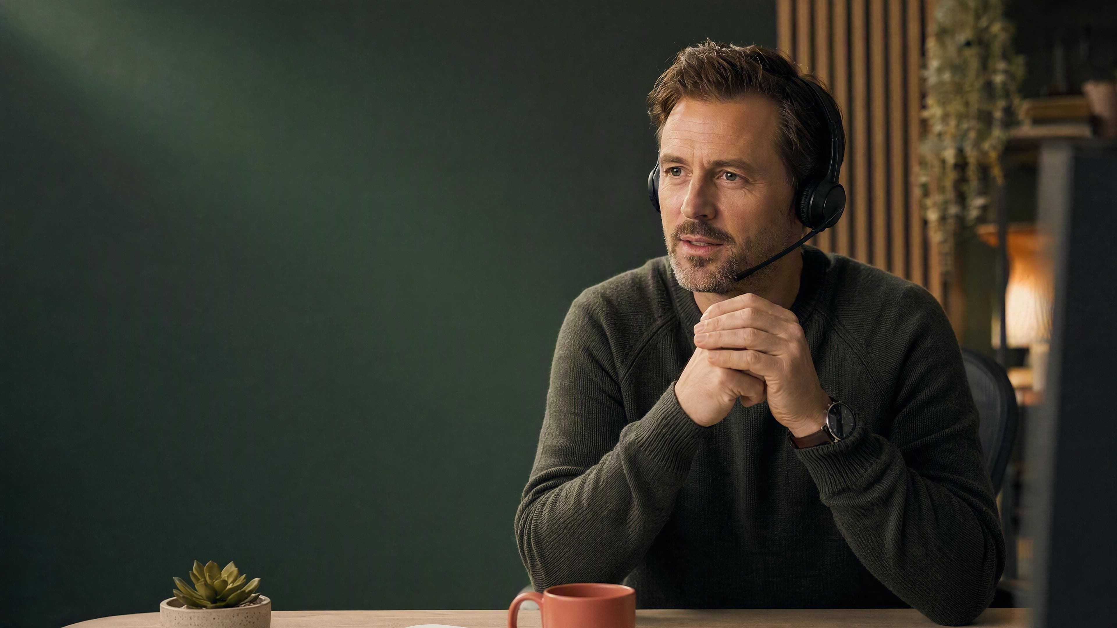 Professional preparing for a customer conversation