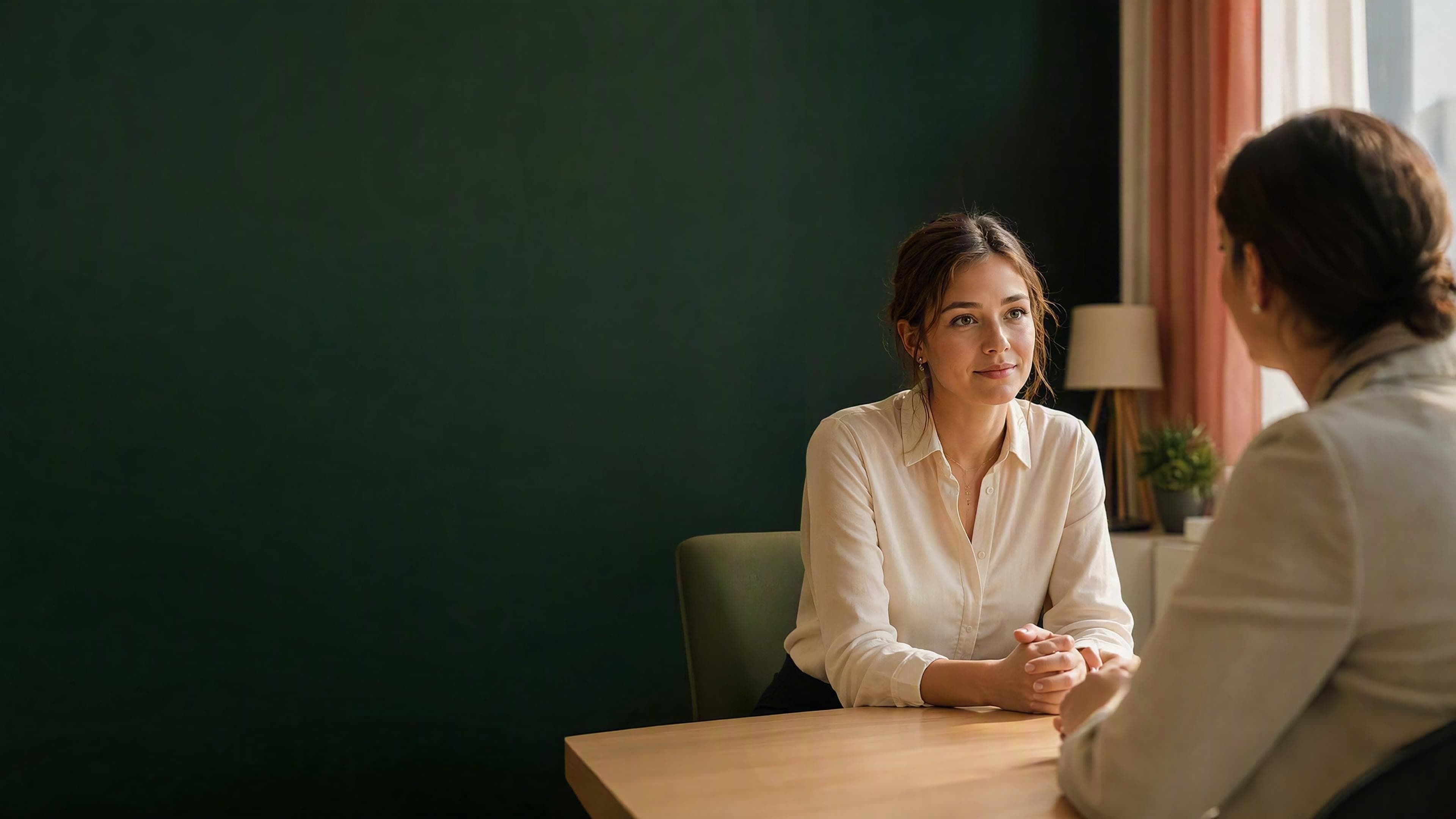 Learner practising an English speaking examination