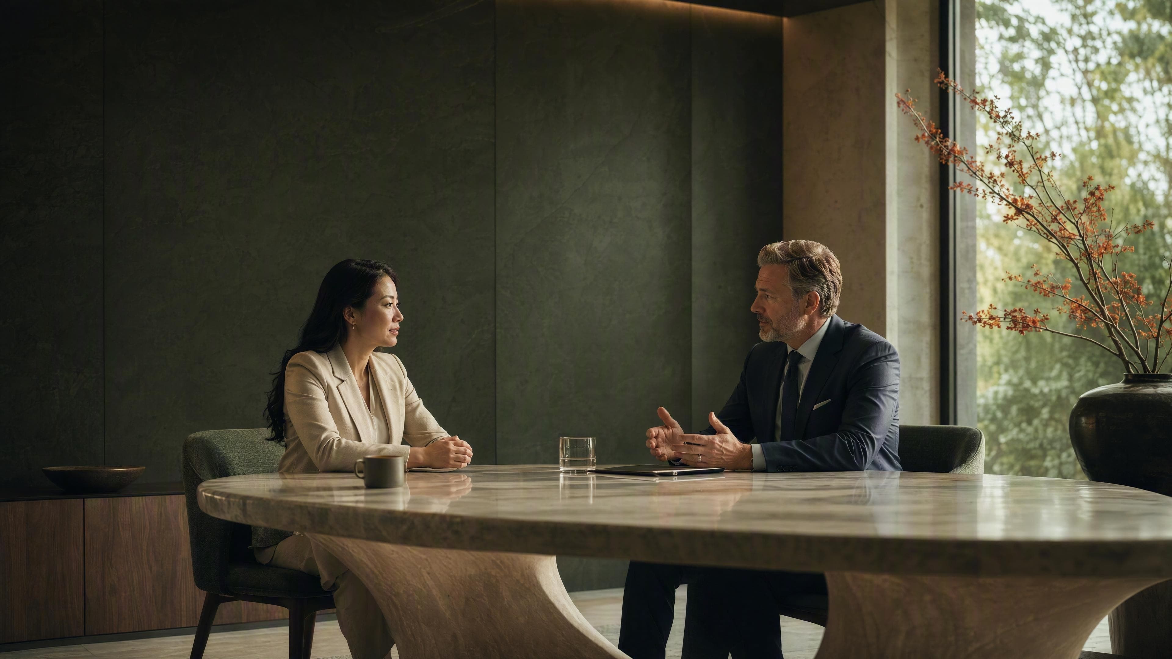 International professionals in a negotiation