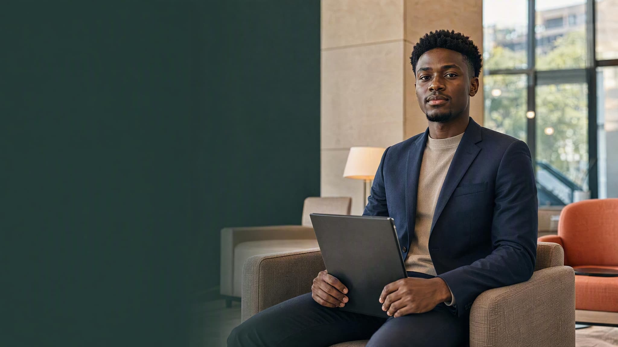 Applicant preparing for an English visa interview