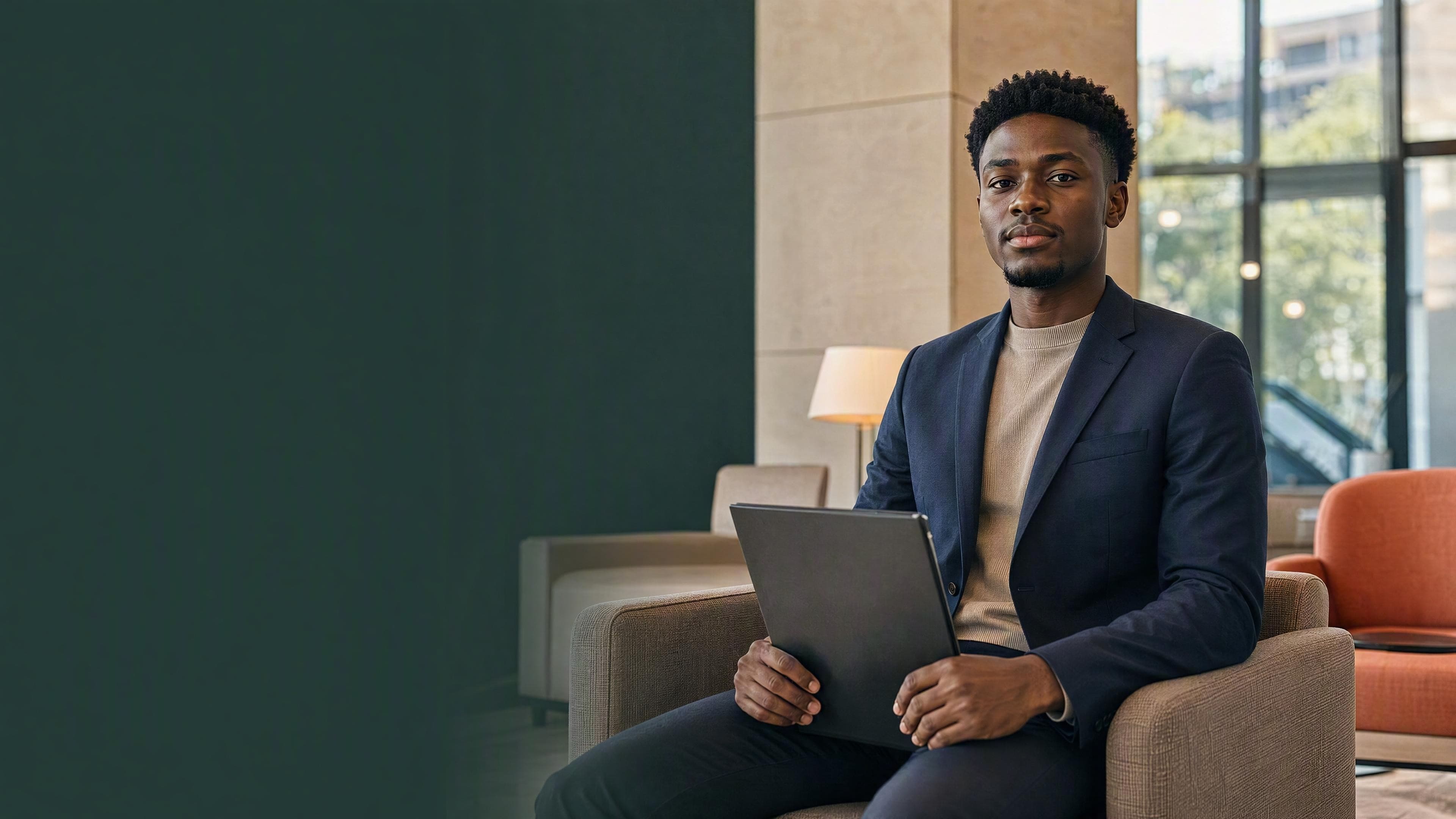 Applicant preparing for an English visa interview